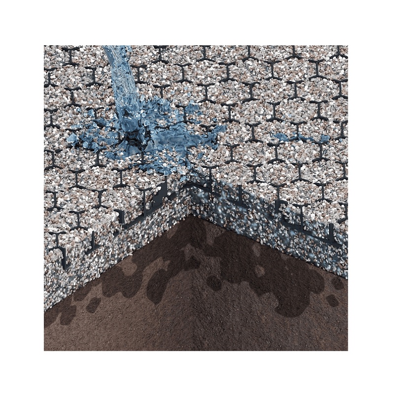 Решетка газонная Standartpark Hexarm пластиковая, черная (580х494х30 мм)