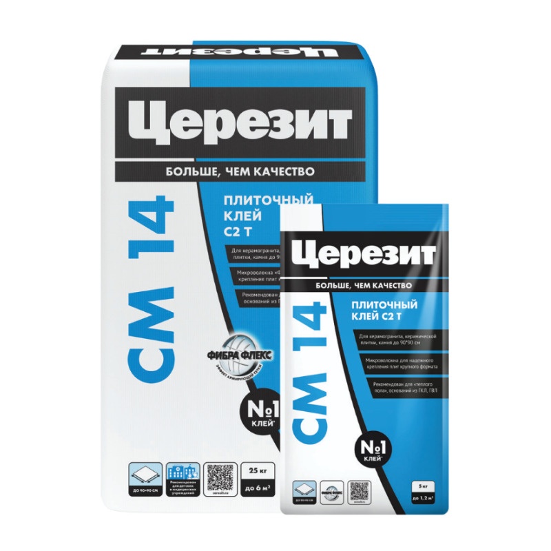Клей для плитки, керамогранита и камня Церезит CM 14 (5 кг)