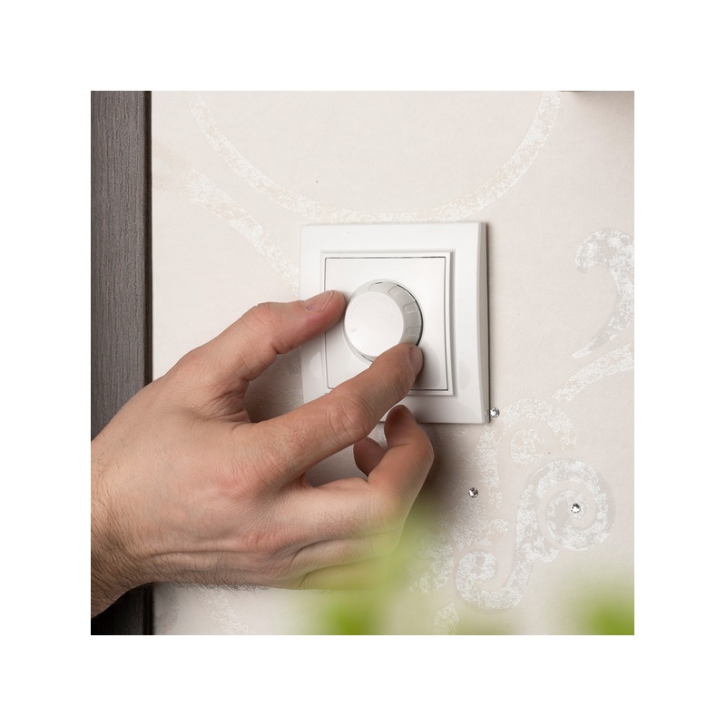 Светорегулятор с/у Минск ERD06-101-10, поворотный, белый