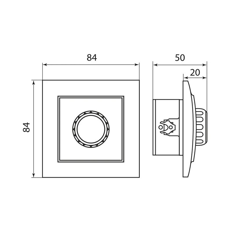 Светорегулятор с/у Минск ERD06-101-20, поворотный, бежевый