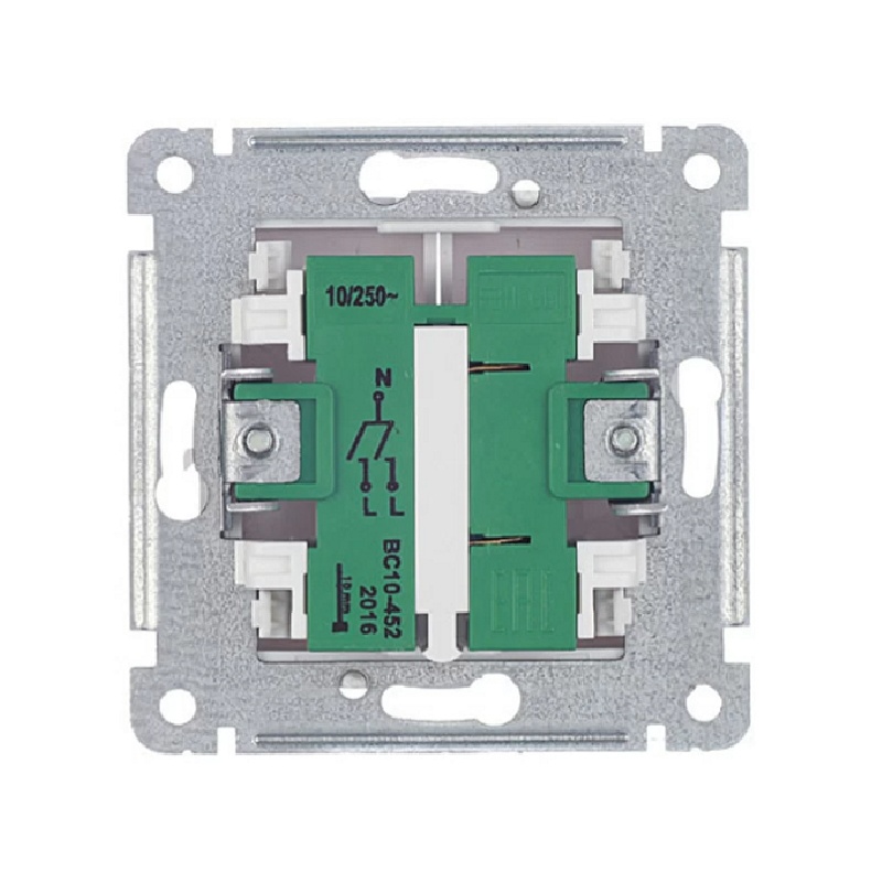 Выключатель с/у Master ВС10-452, 2 клавиши, с/инд, белый