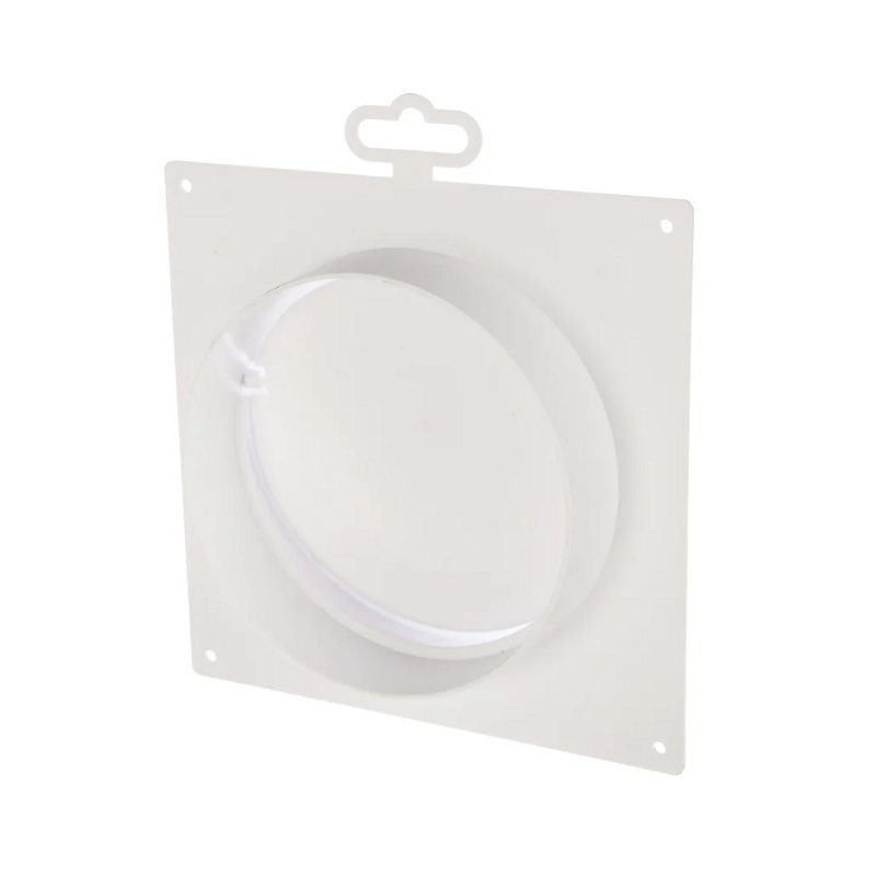 Соединитель для круглых каналов Era 15SKNPO, d=150 мм с обратным клапаном и пластиной 190х175 мм