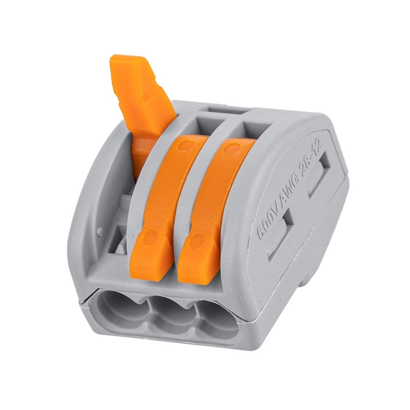 Клемма с рычажком 222-413 без пасты, 3 провода 0,1-2,5 мм2 (100 шт.)