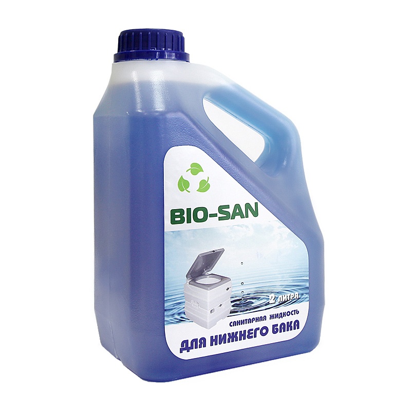 Жидкость-расщепитель Bio-San, для нижнего бака биотуалета, 2 л
