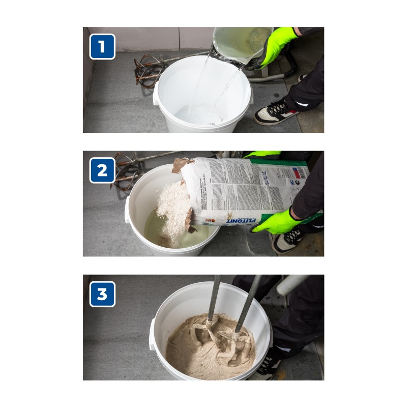 Наливной пол Plitonit Universal+ на минеральной основе 4-80 мм, быстротвердеющий, самовыравнивающийся (20 кг)