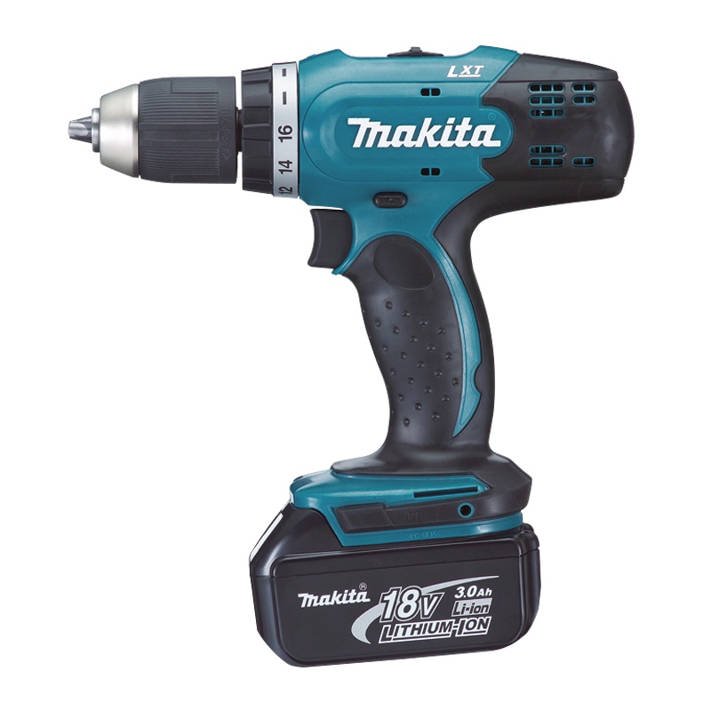 Дрель-шуруповерт Makita DDF453SYE LXT, 2 аккумулятора Li-ion (1,5Ач), 18V, 13 мм, 42 Нм, кейс