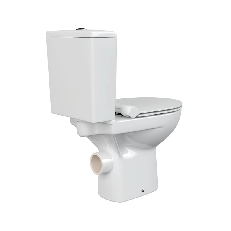 Унитаз-компакт Cersanit Nature Slim, безободковый, горизонтальный выпуск, 660х375х785 мм