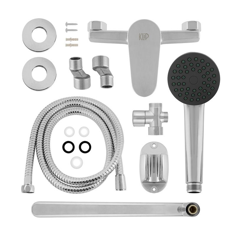 Смеситель для ванны Klip 1507 с аксессуарами, L-излив=300 мм