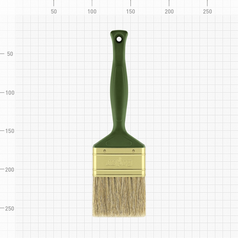 Кисть плоская ВАРЯГ 31234 светлая щетина 70 мм