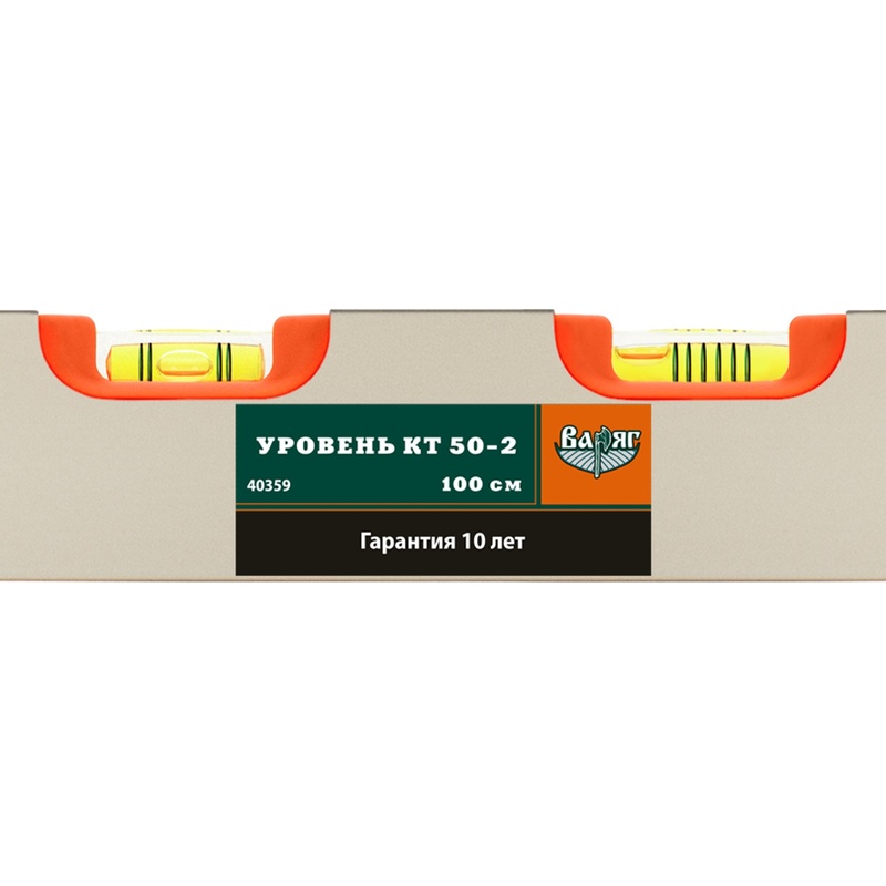 Уровень Варяг 40359 КТ 50-2 для измерения уклонов, 4 глазка, 1000 мм