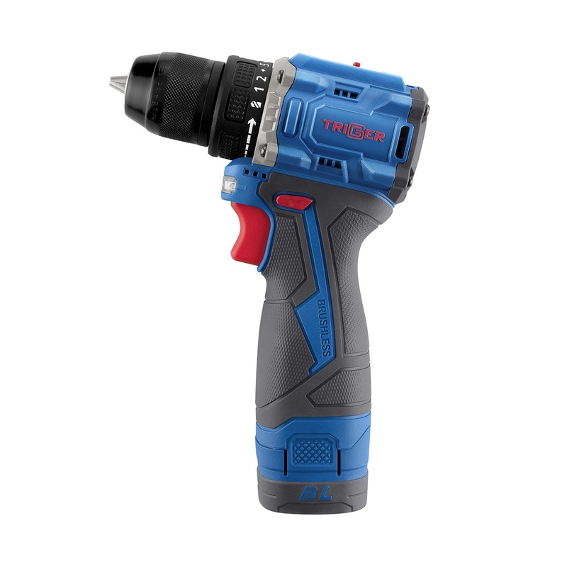 Дрель-шуруповерт Trigger 20130, бесщеточная, 14,4V, 10 мм, 48 Нм, 2 аккумулятора Li-ion (2Ач), кейс
