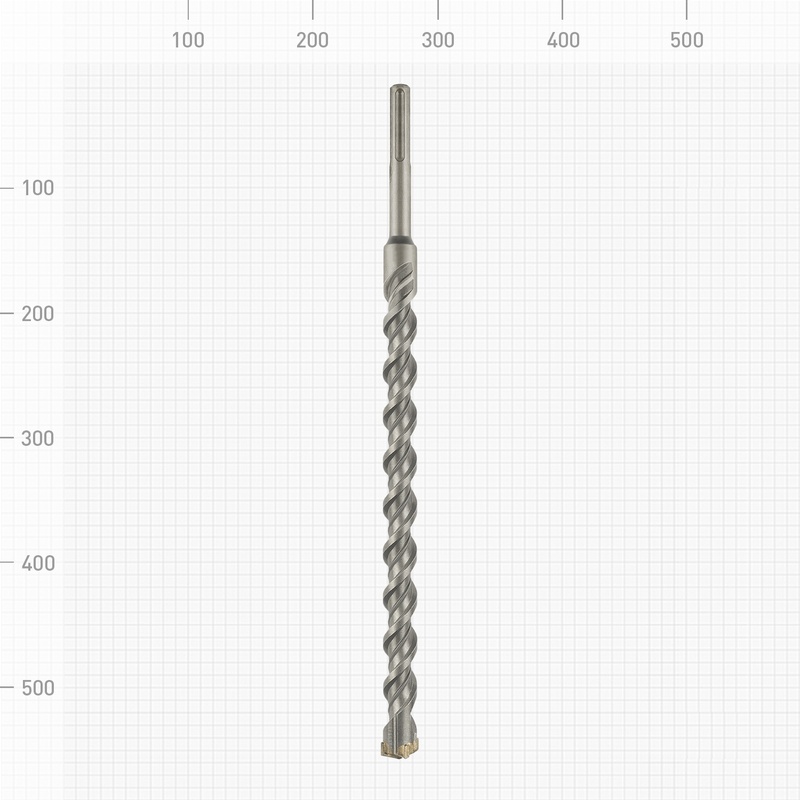 Бур Trigger 88012 SDS-Max (двойная спираль, 4 резца), 32х415/540 мм