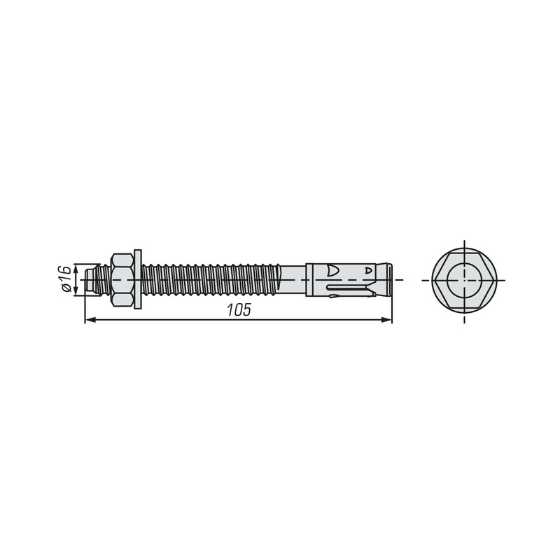 Анкер клиновой SWFS М16х105 (1 шт)