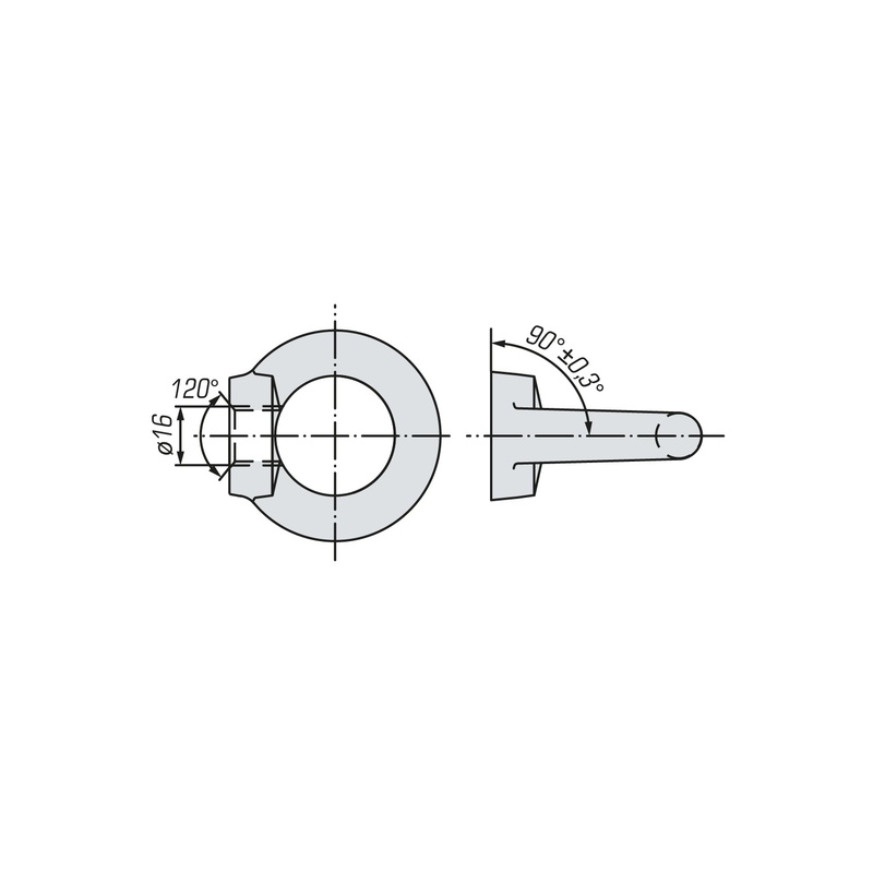 Рым-гайка SWFS DIN582 М16 (1 шт) пакетик