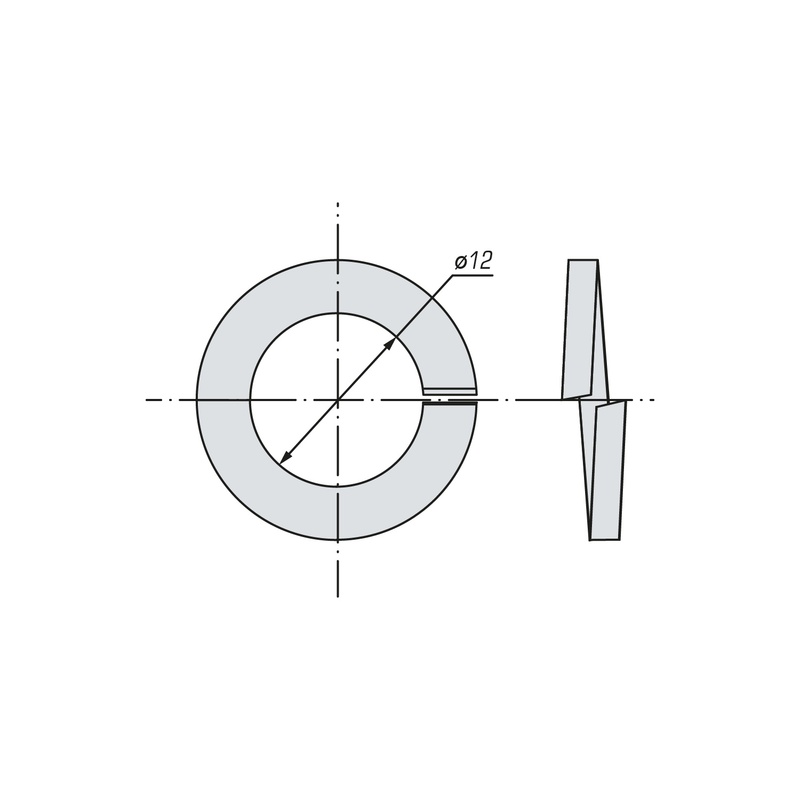 Шайба гроверная SWFS DIN127 М12 (1 кг)