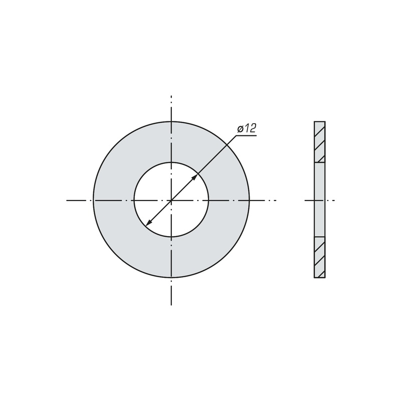 Шайба плоская SWFS DIN125 М12 (1 кг)
