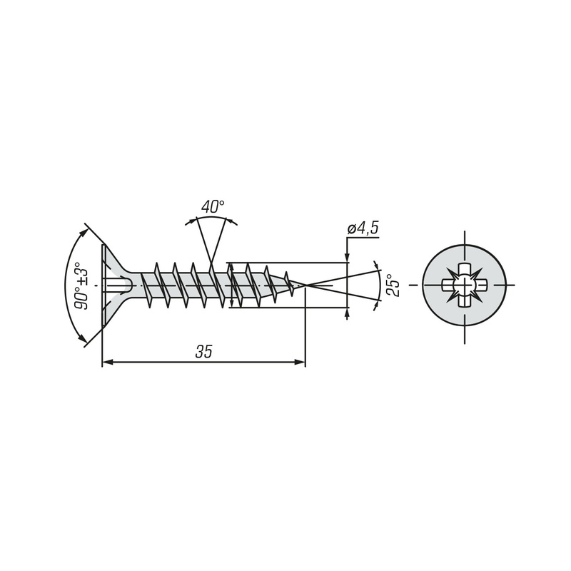 Саморез ШУЖ SWFS 4,5х35 (200 шт)