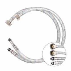 Подводка гибкая д/смесителя Klip 1333, ПВХ покрытие, 1/2"хМ10, 600 мм (2 шт)