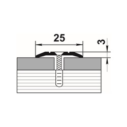 Порог стыкоперекрывающий Лука, клен беленый (0,9 м х 25 мм)