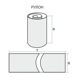 Шкурка шлифовальная водостойкая на тканевой основе 805 мм, 40Н (P40), рулон 20 м