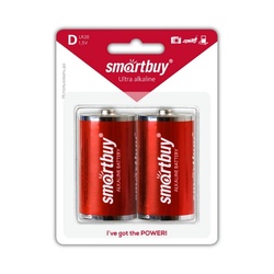 Батарейка алкалиноваяSmartbuy, тип LR20/D, 1,5В (уп.2шт)