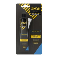 Герметик силиконовый Экон санитарный, прозрачный (60 мл)