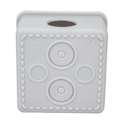 Коробка разветвительная о/у 4 ввода, 65х65х50 мм, серая IP54