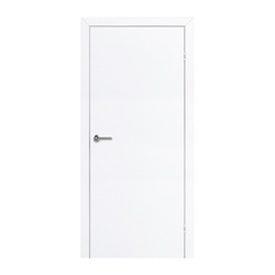 Полотно дверное OLOVI ПВХ Кристалл Белый 600х2000 мм с замком-защелкой, глухое