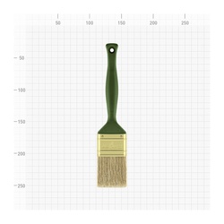 Кисть плоская ВАРЯГ 31233 светлая щетина 50 мм