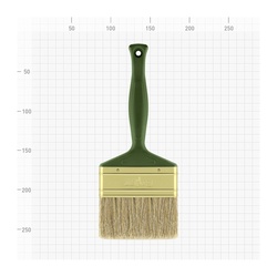 Кисть плоская ВАРЯГ 31235 светлая щетина 100 мм