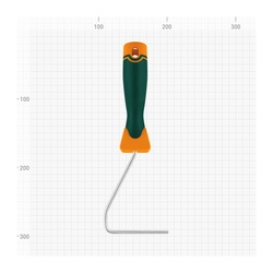 Бюгель для мини-валика Варяг 31723 обрезиненная ручка 6х100 мм
