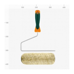 Валик фасадный Варяг 32827 полиамид с бюгелем, ворс 20 мм, 250 мм