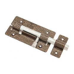 Задвижка дверная ЗД 01, накладная, круглый ригель, бронза