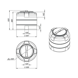 Емкость ЭкоПром для воды полиэтиленовая 100 л (0,1 м3) вертикальная