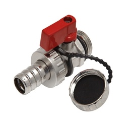 Кран шаровый дренажный с мет.штуцером и заглушкой 1/2"