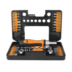 Отвертка реверсивная Варяг 86071 с набором бит и головок (38 предметов)