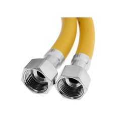 Подводка гибкая д/газа Aqualink, желтая, 1/2" В/В, 1000 мм