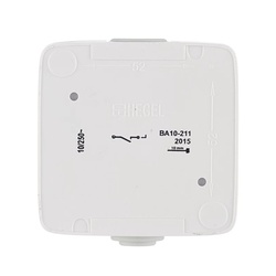 Выключатель о/у Alfa ВА10-211, 1 клавиша, б/инд, IP44, белый