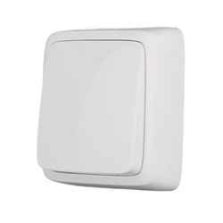 Переключатель о/у Alfa ВА10-163, 1 клавиша, б/инд, белый