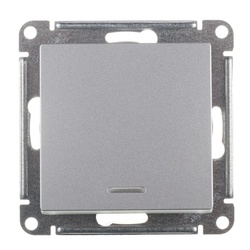Выключатель с/у Atlasdesign ATN000313, 1 клавиша, с/инд, алюминий