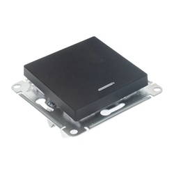 Выключатель с/у Atlasdesign ATN001013, 1 клавиша, с/инд, карбон