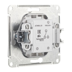 Переключатель с/у Atlasdesign ATN000161, 1 клавиша, б/инд, белый