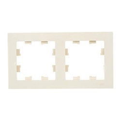 Рамка 2-х постовая Atlasdesign ATN000202, универсальная, бежевая