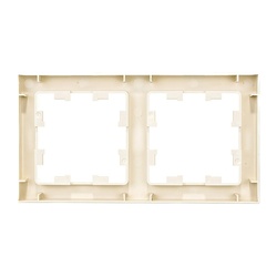 Рамка 2-х постовая Atlasdesign ATN000202, универсальная, бежевая