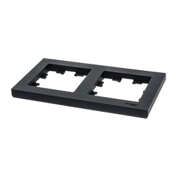 Рамка 2-х постовая AtlasDesign ATN001002, универсальная, карбон