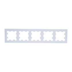 Рамка AtlasDesign ATN000105, 5-ти постовая, универсальная, белая