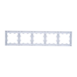 Рамка AtlasDesign ATN000105, 5-ти постовая, универсальная, белая