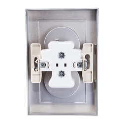 Розетка с/у Atlasdesign ATN000320, 2 гнезда, б/з, алюминий