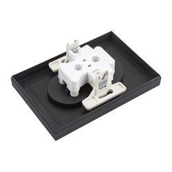 Розетка с/у Atlasdesign ATN001020, 2 гнезда, б/з, карбон