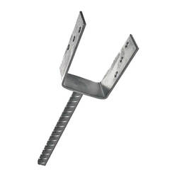 Основание колонны бруса 100х325х120х4 мм, d=19 мм, тип U, оцинкованное